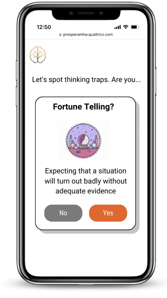 Image of a tool that helps you spot thinking traps